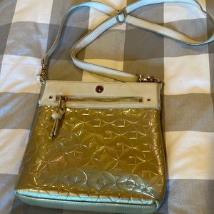 Spartina gold and cream crossbody bag